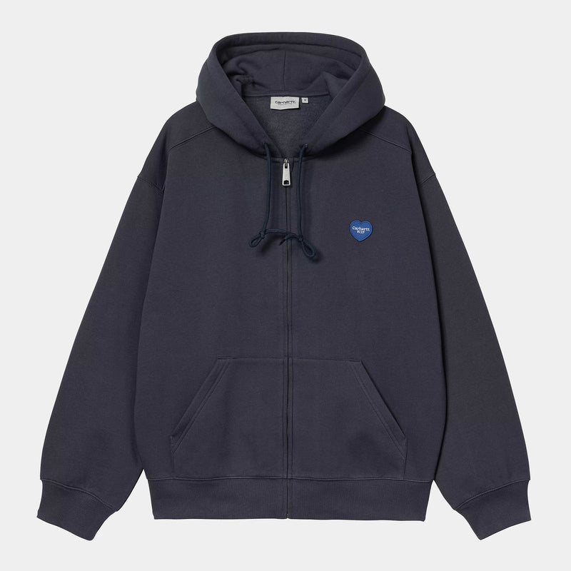 Carhartt WIP Hooded Heart II Hartt Sweat Jacket Cotton/Polyester Sweat, 420 g/m² (Blue)