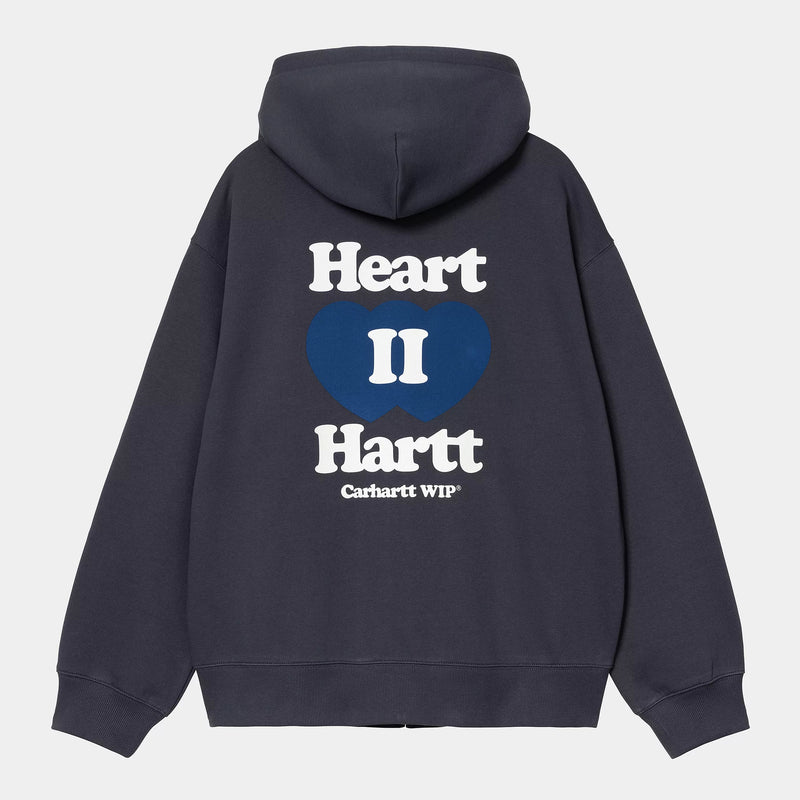 Carhartt WIP Hooded Heart II Hartt Sweat Jacket Cotton/Polyester Sweat, 420 g/m² (Blue)