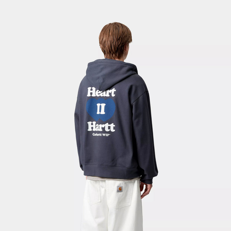 Carhartt WIP Hooded Heart II Hartt Sweat Jacket Cotton/Polyester Sweat, 420 g/m² (Blue)