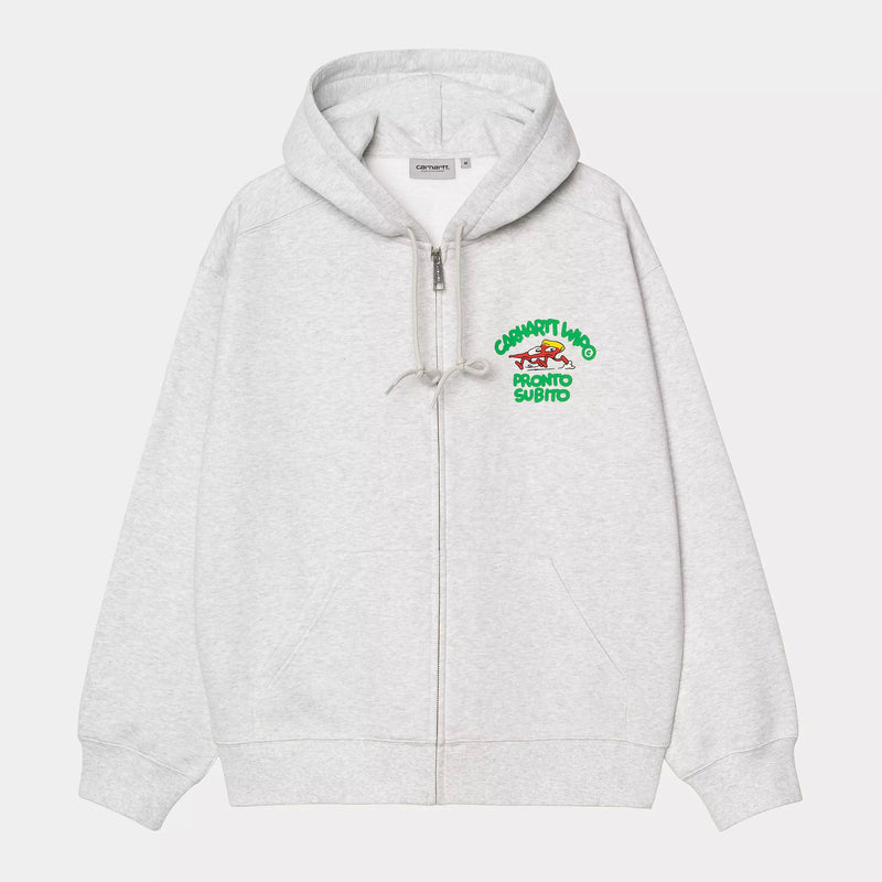 Carhartt WIP Hooded Pronto Sweat Jacket Cotton/Polyester Sweat, 420 g/m² (Ash Heather)