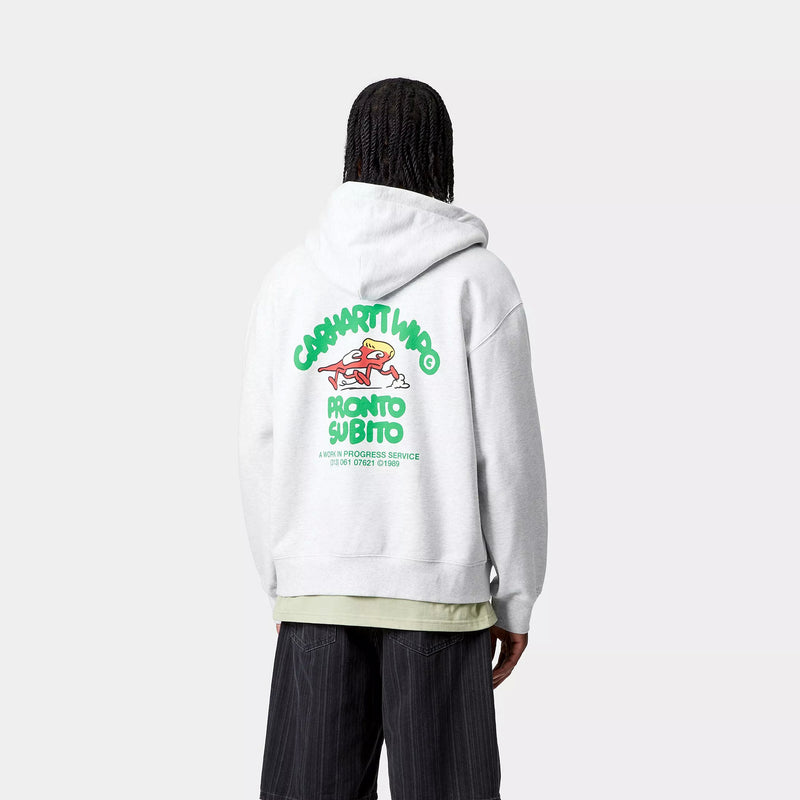 Carhartt WIP Hooded Pronto Sweat Jacket Cotton/Polyester Sweat, 420 g/m² (Ash Heather)