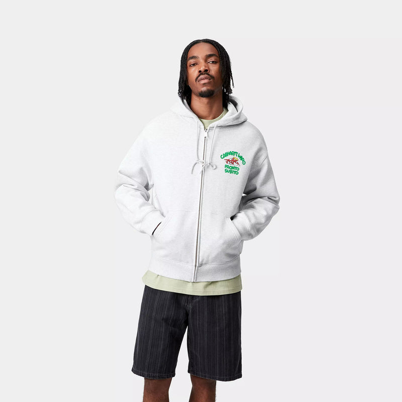 Carhartt WIP Hooded Pronto Sweat Jacket Cotton/Polyester Sweat, 420 g/m² (Ash Heather)