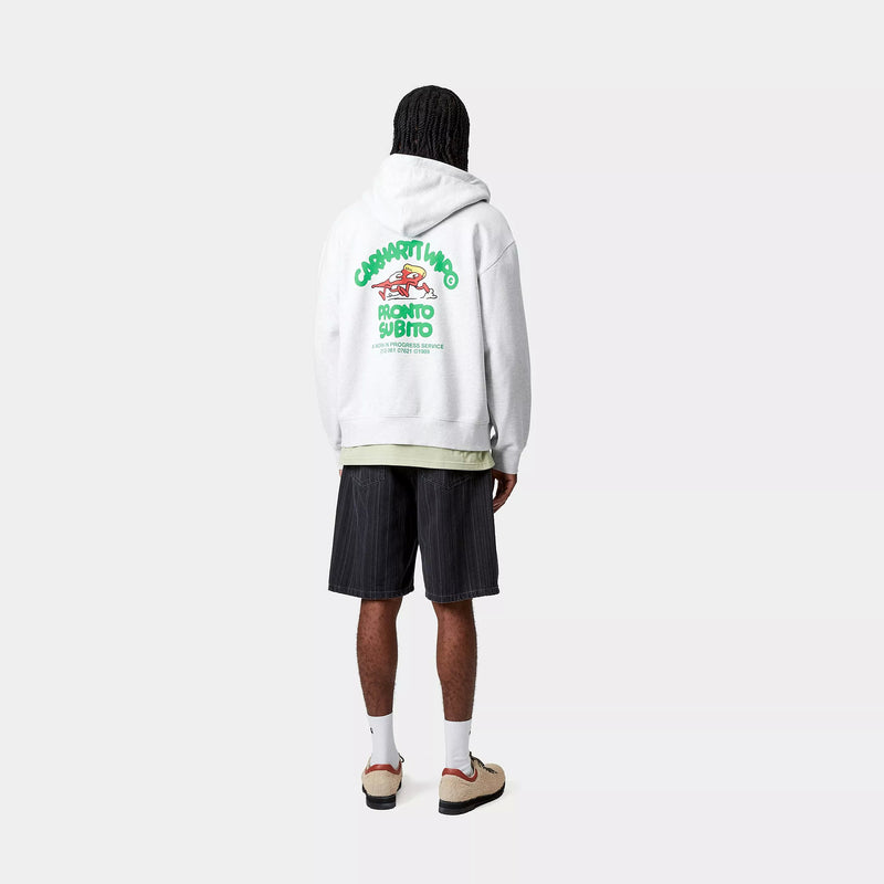 Carhartt WIP Hooded Pronto Sweat Jacket Cotton/Polyester Sweat, 420 g/m² (Ash Heather)