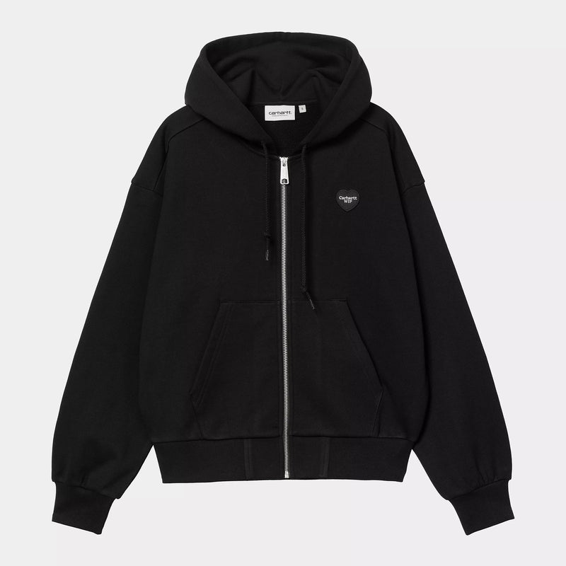 Carhartt WIP W' Hooded Heart II Hartt Jacket Cotton Sweat, 420 g/m² (Black)