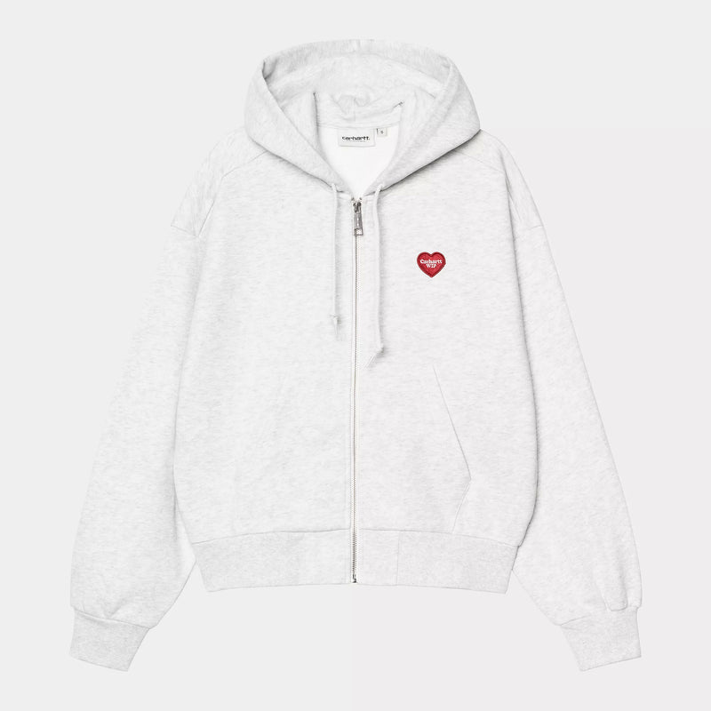 Carhartt WIP W' Hooded Heart II Hartt Jacket Cotton Sweat, 420 g/m² (Ash Heather)
