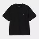 Carhartt WIP W' S/S Heart II Hartt T-Shirt Organic Cotton Single Jersey, 175 g/m² (Black)