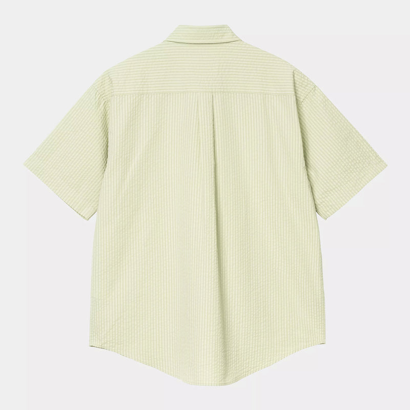 Carhartt WIP S/S Toland Shirt Cotton Seersucker, 4.2 oz (Toland Stripe / Pale Olive)