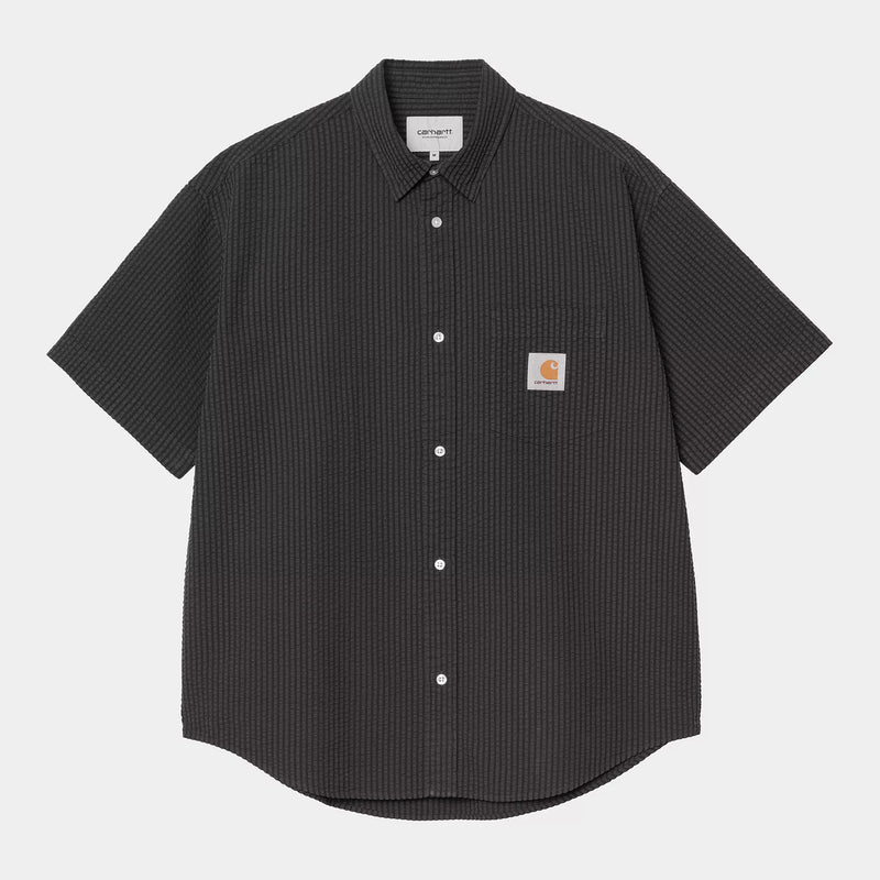 Carhartt WIP S/S Toland Shirt Cotton Seersucker, 4.2 oz (Toland Stripe / Black)