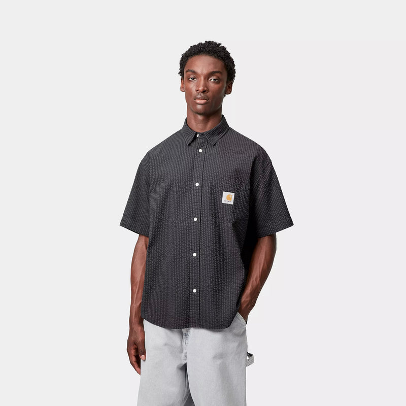 Carhartt WIP S/S Toland Shirt Cotton Seersucker, 4.2 oz (Toland Stripe / Black)