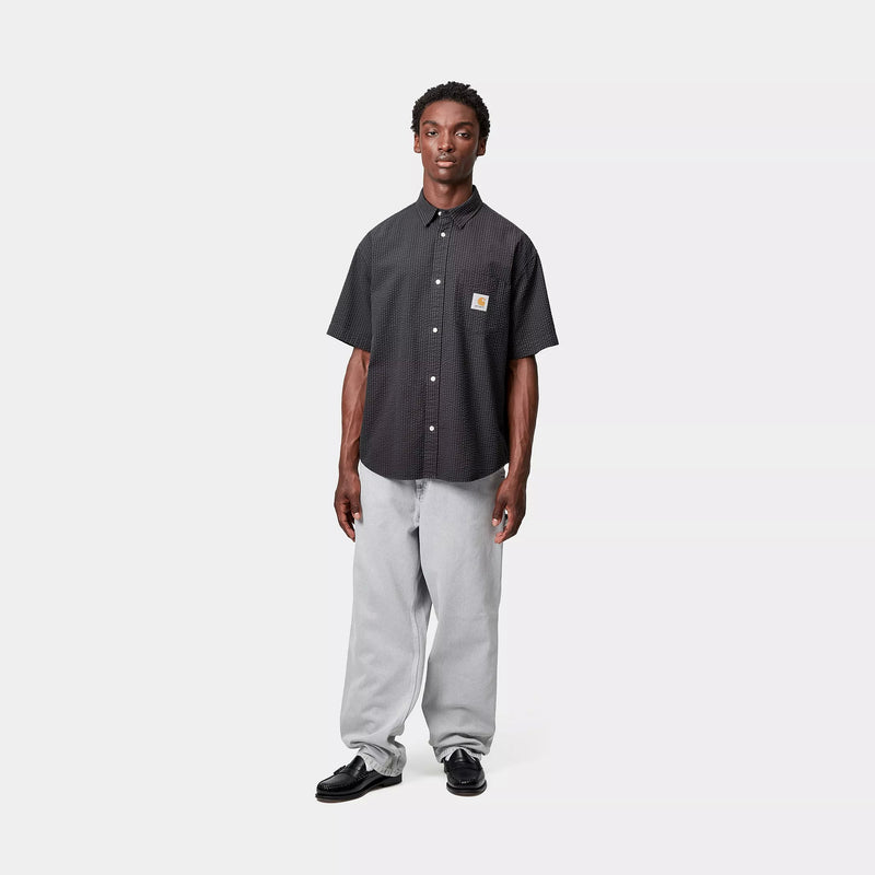 Carhartt WIP S/S Toland Shirt Cotton Seersucker, 4.2 oz (Toland Stripe / Black)