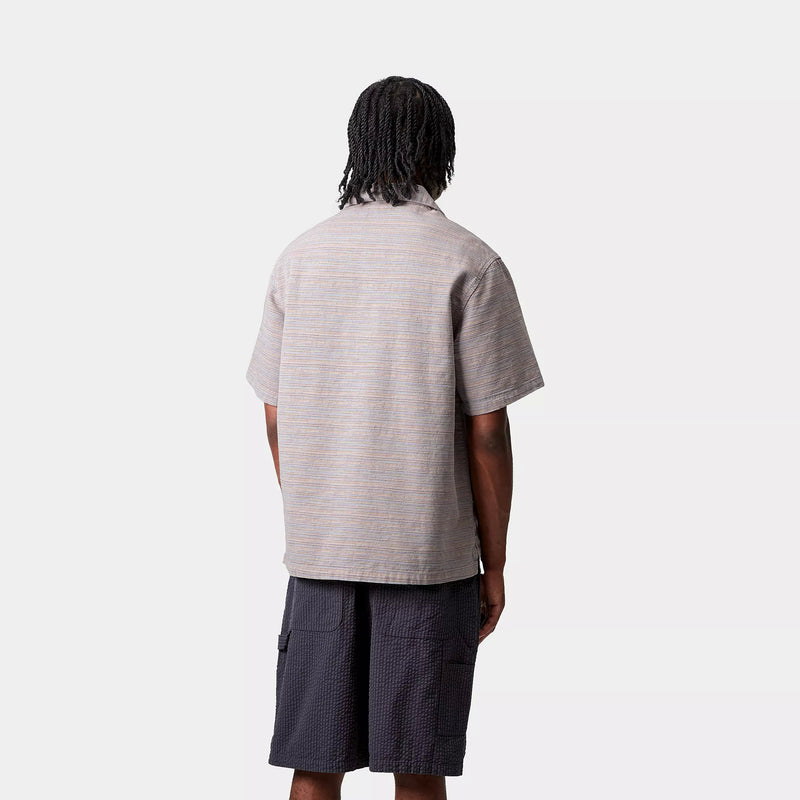 Carhartt WIP S/S Gellar Shirt Cotton Glenville Jacquard, 7.8 oz (Gellar Stripe / Multicolor rinsed)