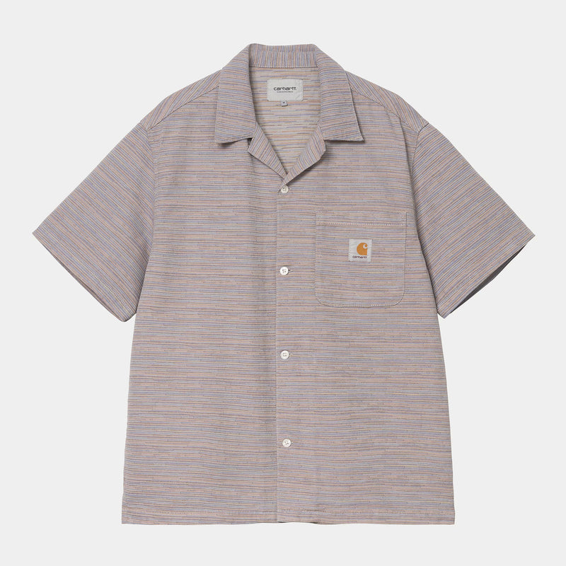 Carhartt WIP S/S Gellar Shirt Cotton Glenville Jacquard, 7.8 oz (Gellar Stripe / Multicolor rinsed)