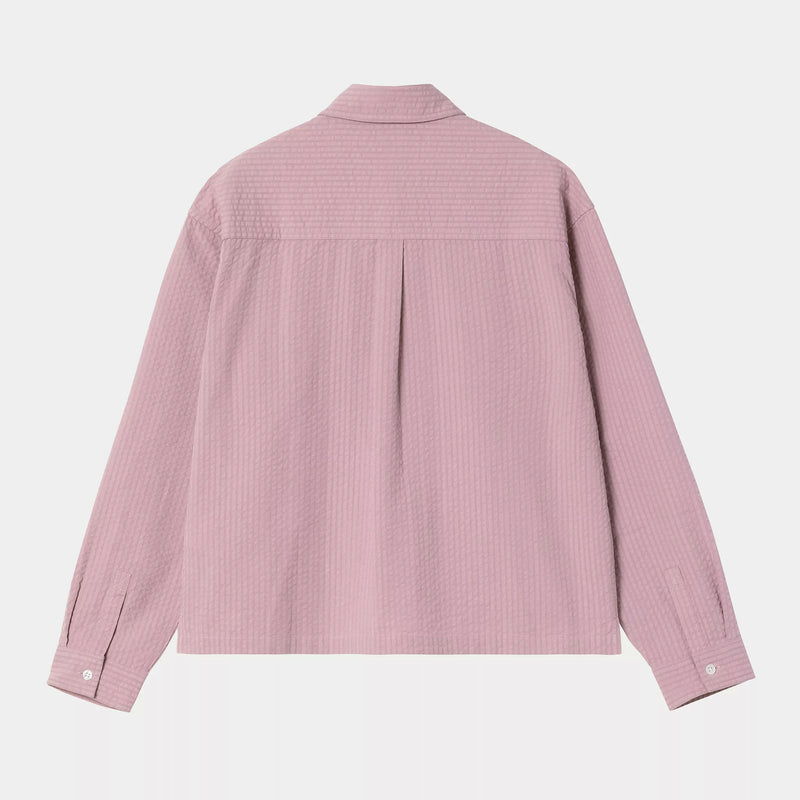 Carhartt WIP W' L/S Toland Shirt Cotton Seersucker, 4.2 oz (Toland Stripe / Pink Fog)