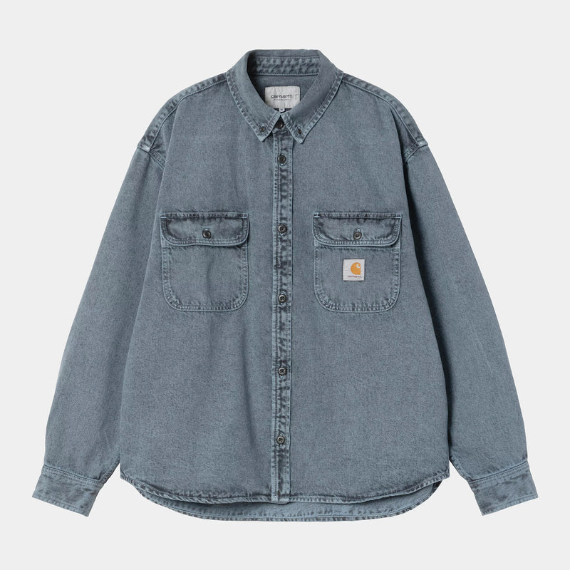 Carhartt WIP Tigan Shirt Jac 100% Cotton 'Smithtown' Denim, 12 oz (Black / Blue Fog garment dyed)