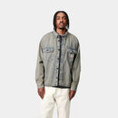 Carhartt WIP Tigan Shirt Jac 100% Cotton 'Smithtown' Denim, 12 oz (Blue / Leather garment dyed)