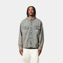 Carhartt WIP Tigan Shirt Jac 100% Cotton 'Smithtown' Denim, 12 oz (Blue / Leather garment dyed)