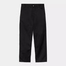Carhartt WIP Simple Pant Polyester/Cotton Denison Twill, 8.8 oz (Black Rinsed)