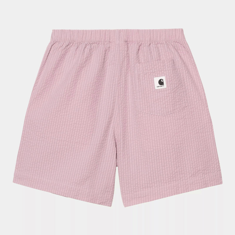 Carhartt WIP W' Toland Short Cotton Seersucker, 4.2 oz (Toland Stripe / Pink Fog)
