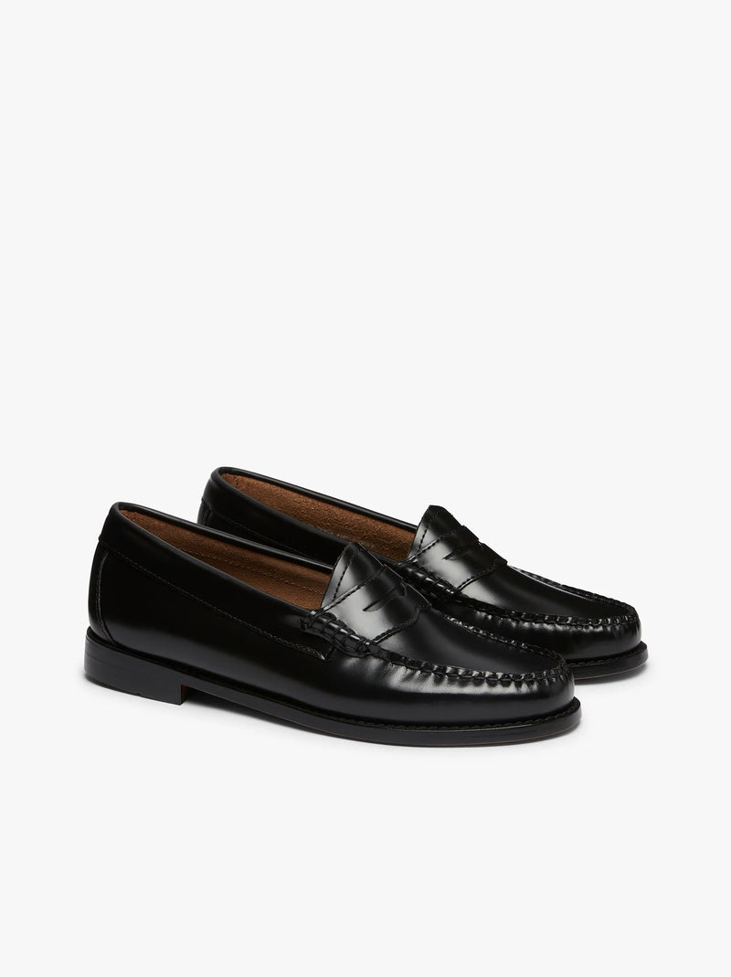 G.H. Bass Weejun Ii Wmn Penny Gh Bass Leather Upper/Polished Leather Sole (Black Leather)
