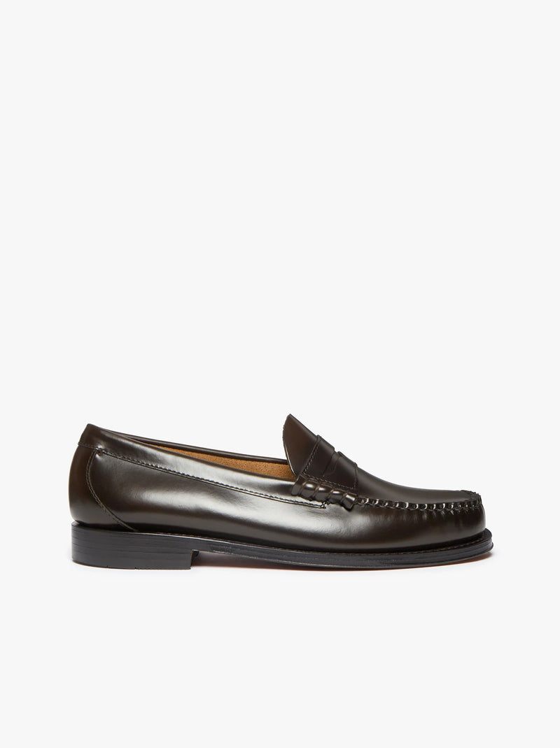 G.H. Bass Weejun Mens Heritage Larson Moc Pen Leather Upper/Polished Leather Sole (Chocolate Leather)