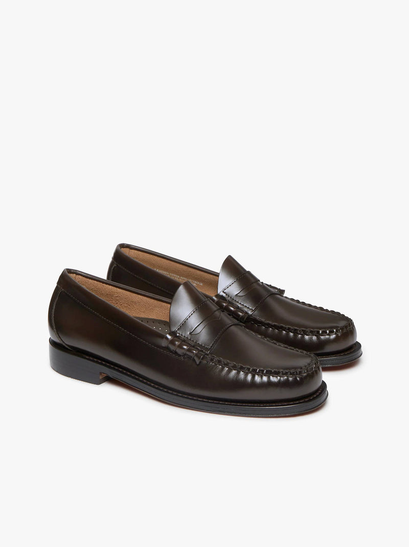 G.H. Bass Weejun Mens Heritage Larson Moc Pen Leather Upper/Polished Leather Sole (Chocolate Leather)