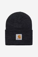 Carhartt WIP Acrylic Watch Hat 100% Acrylic, 9 gauge (Black Heather)