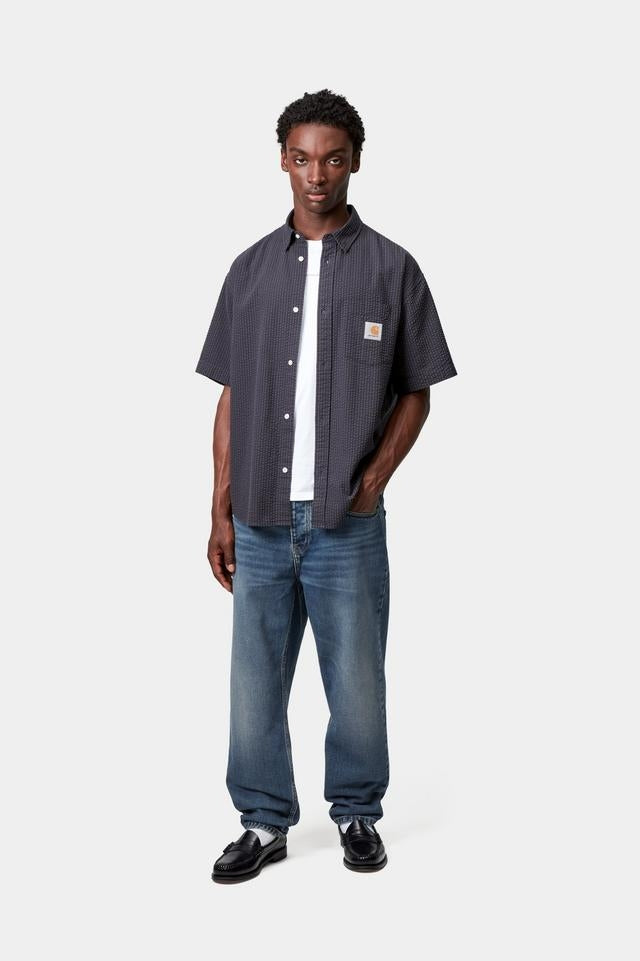 Carhartt WIP Newel Pant Organic Cotton Maitland Denim, 13.5 oz (Blue dark used wash)