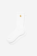 Carhartt WIP Chase Socks Cotton/Polyester/Lycra® Knit (White / Gold)