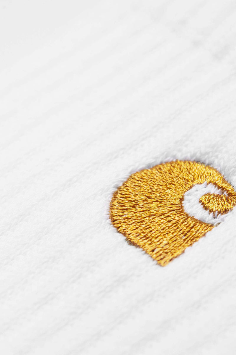 Carhartt WIP Chase Socks Cotton/Polyester/Lycra® Knit (White / Gold)