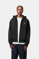Carhartt WIP Hooded American Script Jacket Cotton/Polyester Sweat, 420 g/m² (Black)