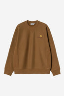Carhartt WIP American Script Sweat Cotton/Polyester Sweat, 420 g/m² (Hamilton Brown)