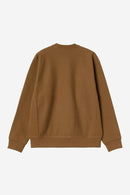 Carhartt WIP American Script Sweat Cotton/Polyester Sweat, 420 g/m² (Hamilton Brown)