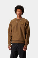 Carhartt WIP American Script Sweat Cotton/Polyester Sweat, 420 g/m² (Hamilton Brown)
