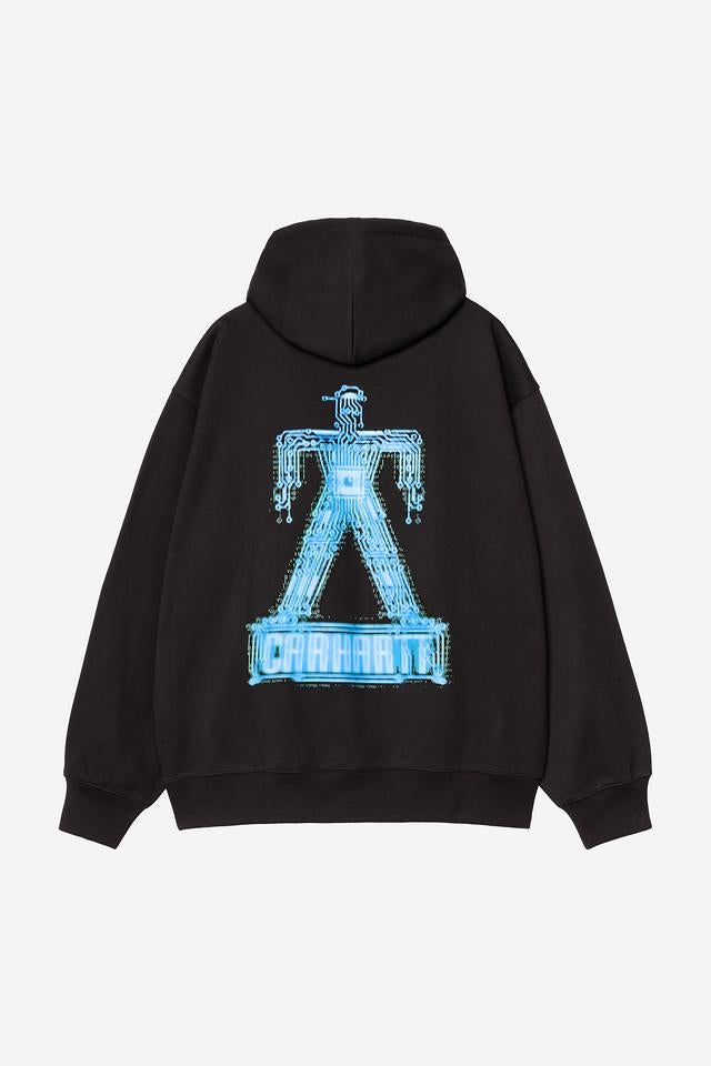 Carhartt WIP Hooded Electric Boogie Sweat Cotton/Polyester Sweat, 440 g/m² (Black)