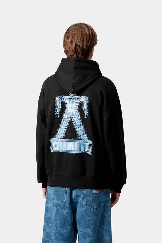 Carhartt WIP Hooded Electric Boogie Sweat Cotton/Polyester Sweat, 440 g/m² (Black)