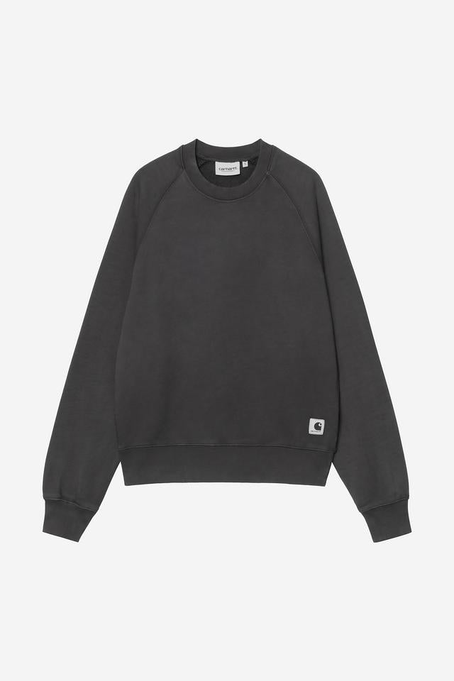 Carhartt WIP W' Hudson Sweat Cotton Sweat, 420 g/m² (Black chalk wash)