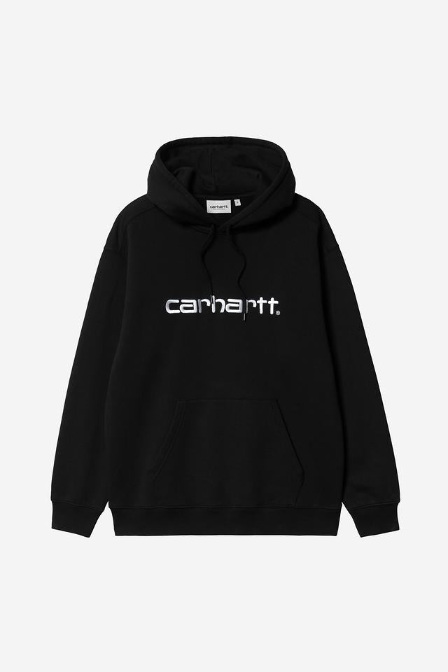 Carhartt WIP W' Hooded Carhartt Cotton/Polyester Sweat, 340 g/m² (Black / White)