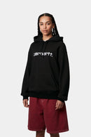 Carhartt WIP W' Hooded Carhartt Cotton/Polyester Sweat, 340 g/m² (Black / White)