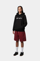 Carhartt WIP W' Hooded Carhartt Cotton/Polyester Sweat, 340 g/m² (Black / White)