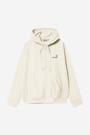 Carhartt WIP Hooded American Script Jacket Cotton/Polyester Sweat, 420 g/m² (Natural)