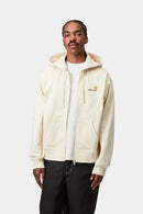 Carhartt WIP Hooded American Script Jacket Cotton/Polyester Sweat, 420 g/m² (Natural)