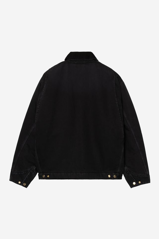 Carhartt WIP OG Detroit Jacket Organic Cotton Dearborn Canvas, 12 oz (Black / Black stone canvas)