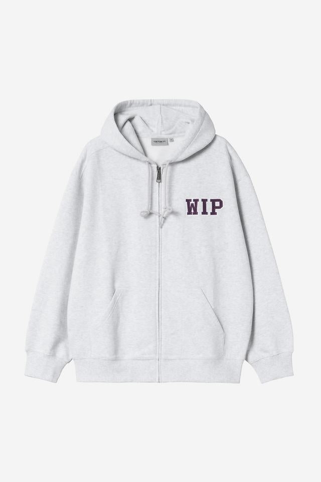 Carhartt WIP Hooded Mini Wip Sweat Jacket Cotton/Polyester Sweat, 450 g/m² (Ash Heather stone washed)