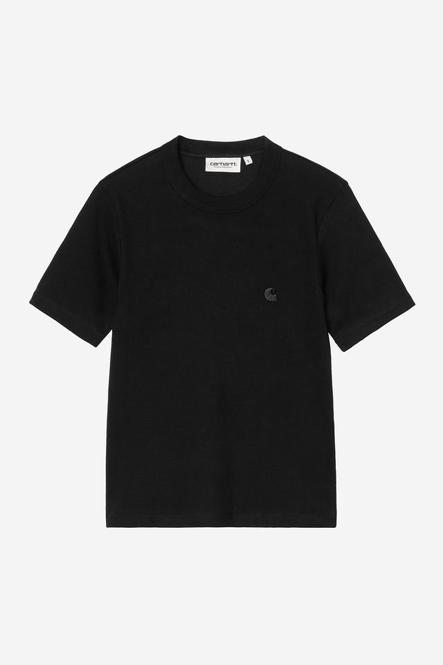 Carhartt WIP W' S/S Philipa T-Shirt Cotton/Elastane Ribbing 2X1, 245 g/m² (Black)