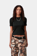 Carhartt WIP W' S/S Philipa T-Shirt Cotton/Elastane Ribbing 2X1, 245 g/m² (Black)
