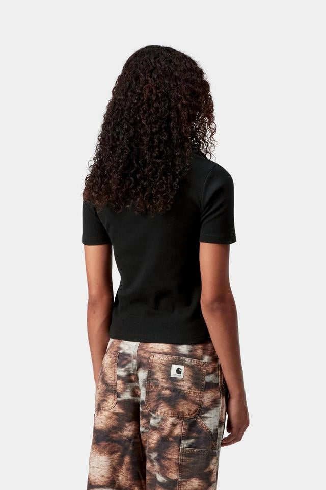 Carhartt WIP W' S/S Philipa T-Shirt Cotton/Elastane Ribbing 2X1, 245 g/m² (Black)