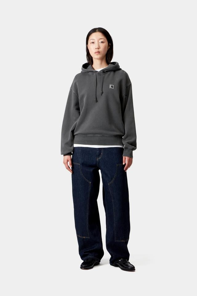 Carhartt WIP W' Hooded Nelson Sweat Cotton Sweat, 370 g/m² (Black garment dyed)