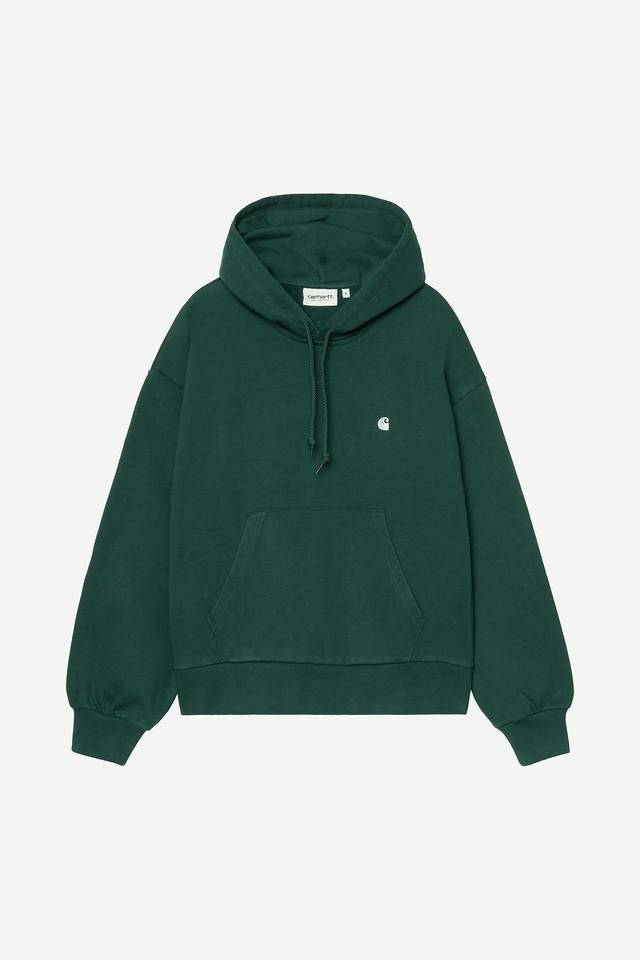 Carhartt WIP W' Hooded Casey Sweatshirt Cotton Sweat, 420 g/m² (Dark Fir / Silver)