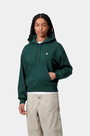 Carhartt WIP W' Hooded Casey Sweatshirt Cotton Sweat, 420 g/m² (Dark Fir / Silver)