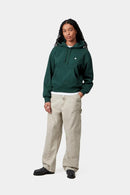 Carhartt WIP W' Hooded Casey Sweatshirt Cotton Sweat, 420 g/m² (Dark Fir / Silver)